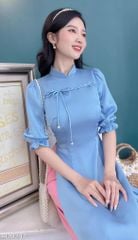 Áo Dài Ánh Nhung Nơ Đôi AD9247 (áo lẻ)