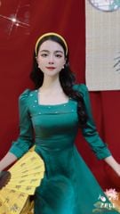 Áo Dài Cổ Ngọc 3 Chấm AD9001.9193 (áo lẻ)