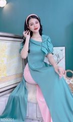 Áo Dài Cổ Lệch Nơ To AD9001.9201 (áo lẻ)