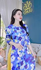 Áo Dài Cổ Thuyền Phi Mờ AD9207 (áo lẻ)