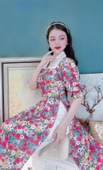 Áo Dài Hoa Cổ Trắng AD9213 (áo lẻ)