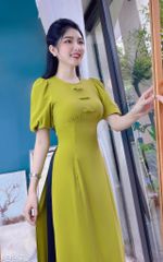 Áo Dài Tay Bồng 3 Nơ AD9178 (áo lẻ)