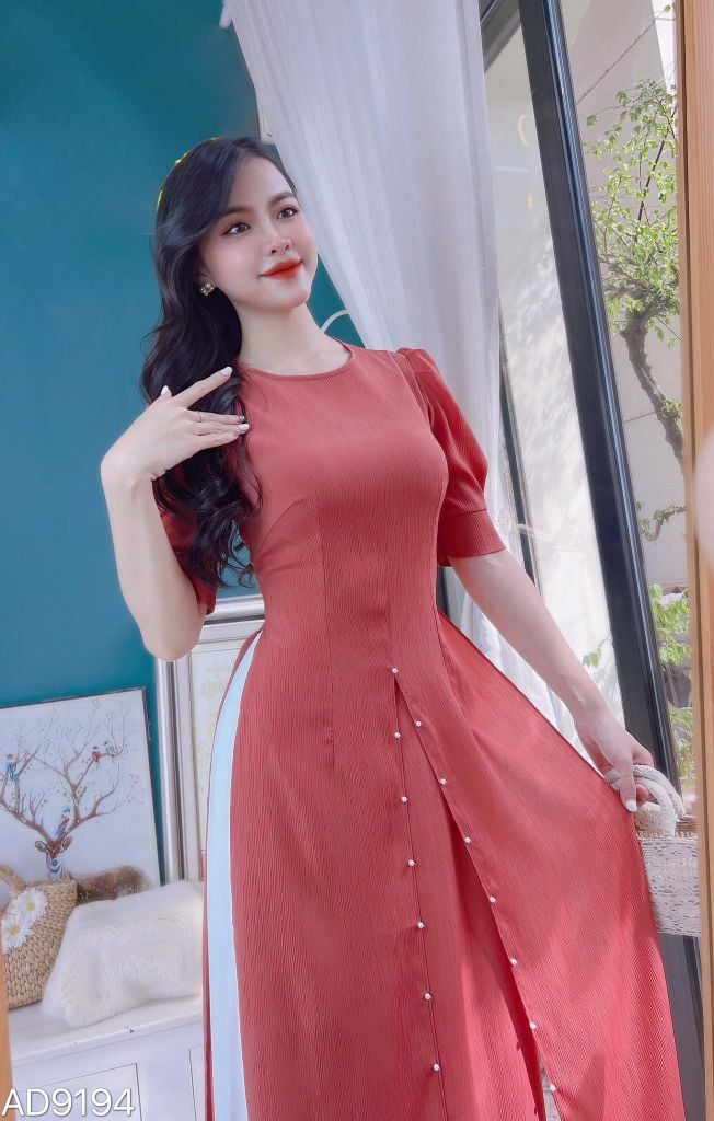 Áo Dài 4 Tà Tăm Tứ Thân Ngọc AD9003.9194 (áo lẻ)