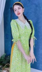 Áo Dài Cổ Ren Chiếc Lá AD9226 (áo lẻ)