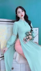 Áo Dài Cổ Tàu Ren Tay Nối AD9220 (áo lẻ)
