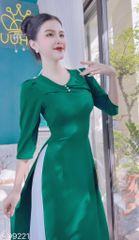 Áo Dài Cổ Tim Nhún 1 Bên AD9001.9221 (áo lẻ)