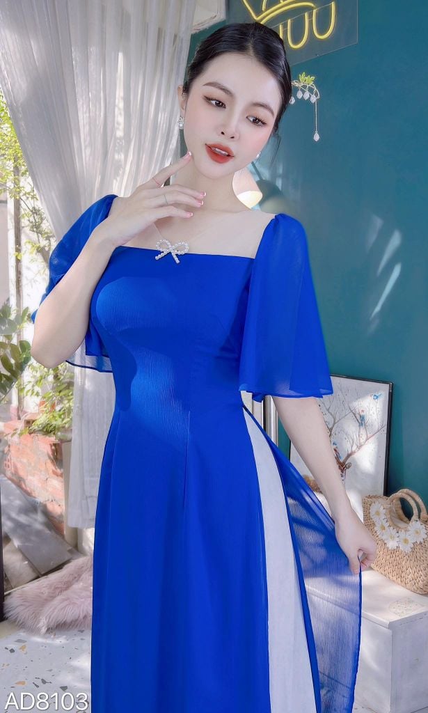 Áo Dài 4 Tà Tơ IC Bling AD9003.8103 (áo lẻ)