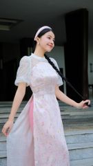 Áo Dài Ren Hoa LiLi AD9241 (áo lẻ)