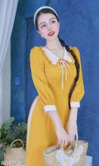 Áo Dài Cổ Lá Nơ Nhỏ AD9256 (áo lẻ)