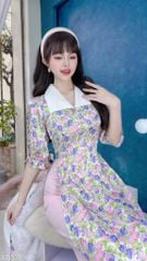 Áo Dài Hoa Cổ Trắng AD9213 (áo lẻ)