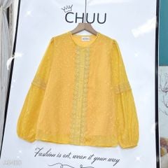 Áo Sơ Mi Giọt Nước Pha Ren A9428