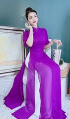 Áo Dài 4 Tà Nhún Eo AD9003.9233 (áo lẻ)