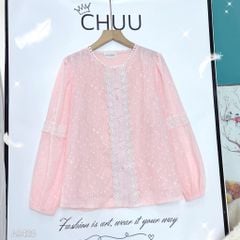 Áo Sơ Mi Giọt Nước Pha Ren A9428