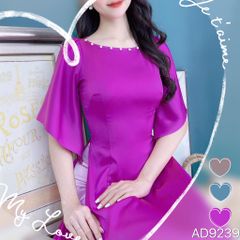 Áo Dài Cổ Thuyền Tay Xéo AD9239 (áo lẻ)