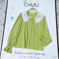 Áo Vân Gỗ Cổ Ren A9441