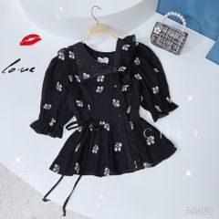 Áo Peplum Cổ Xéo A9468