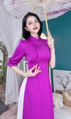 Áo Dài Ánh Nhung Nơ Đôi AD9247 (áo lẻ)