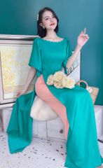 Áo Dài Cổ Thuyền Tay Xéo AD9239 (áo lẻ)
