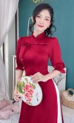 Áo Dài Ánh Nhung Nơ Đôi AD9247 (áo lẻ)