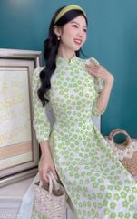Áo Dài Thạch Anh TT Tay Bồng AD9229 (áo lẻ)