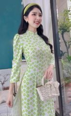Áo Dài Thạch Anh TT Tay Bồng AD9229 (áo lẻ)