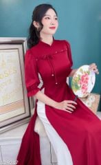 Áo Dài Ánh Nhung Nơ Đôi AD9247 (áo lẻ)