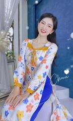 Áo Dài Cổ Lượn Cánh Én AD9002.9260 (áo lẻ)