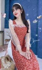 Áo Dài Vải Tăm Tay Lưới AD8073 (áo lẻ)