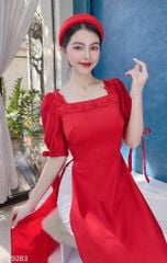 Áo Dài Cổ Vuông Bông Mai AD9001.9283 (áo lẻ)