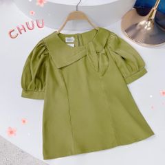 Áo Kate Lụa Nơ Lá A9268