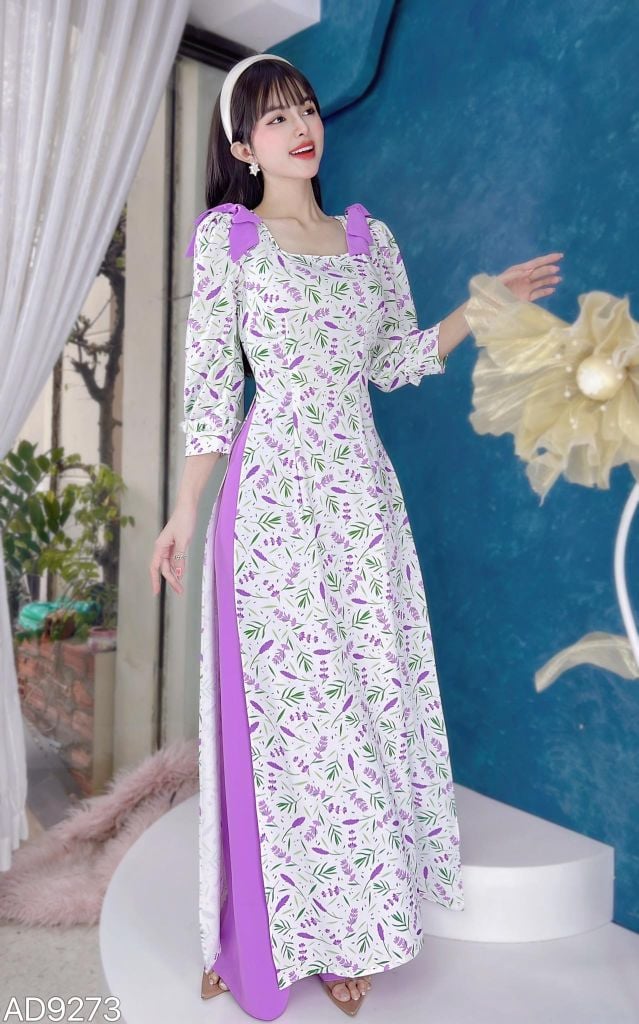 Áo Dài Tay Li 2 Nơ Màu AD9273 (áo lẻ)