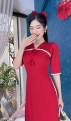 Áo Dài Tằm Gãy Nụ Bông AD9274 (áo lẻ)