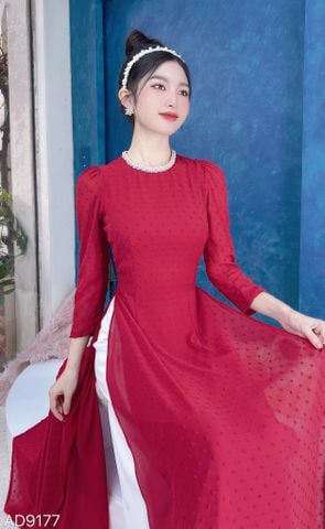 Áo Dài 4 Tà Bông Tuyết Ngọc AD9177 (áo lẻ)