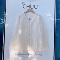 Áo Sơ Mi Lá Thêu Dây Leo A9488