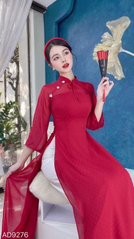 Áo Dài 4 Tà Sơn Hà AD9003.9276 (áo lẻ)