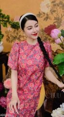 Áo Dài Cách Tân Gấm Thêu AD9002.9265 (áo lẻ)