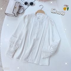 Áo Sơ Mi Tằm Gãy Ren Queen A1520