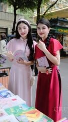 Áo Dài Liền Choàng Song Tử Kèm Phụ Kiện AD9001.2978 (áo lẻ)