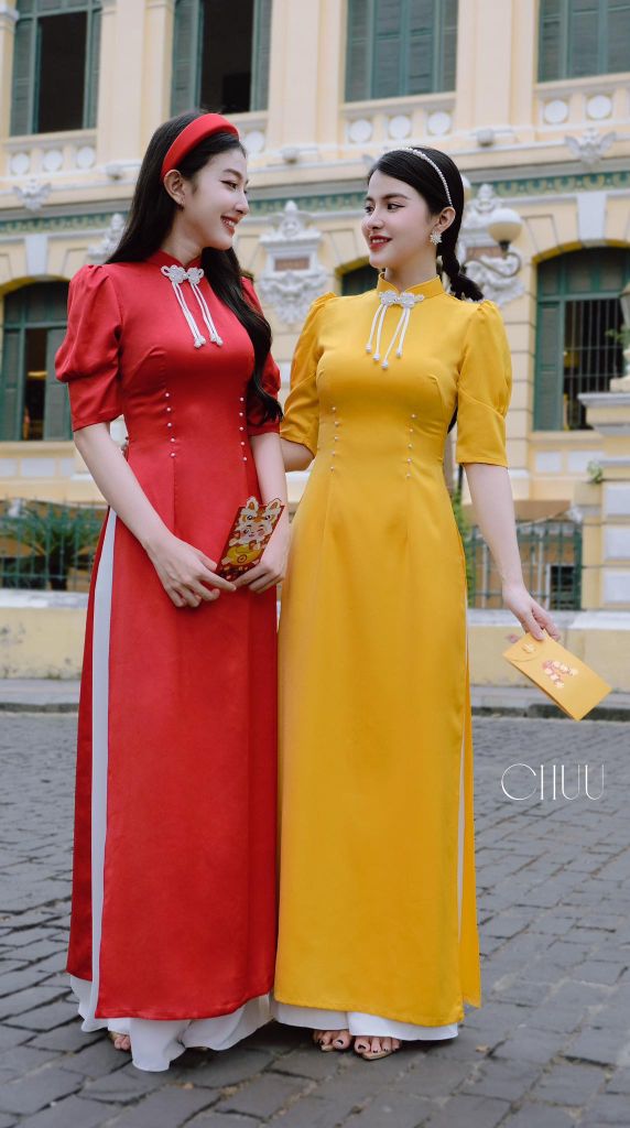 Áo Dài Nút Tàu Ngọc AD9001.9278 (áo lẻ)