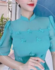 Áo Dài 4T Hoa Mai 3D AD9192 (áo lẻ)