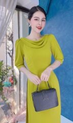 Áo Dài Cổ Đổ Bắn Ngọc AD9001.9234 (áo lẻ)