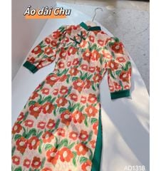 Áo Dài Nơ Nhí Phối Màu AD1318 (áo lẻ)