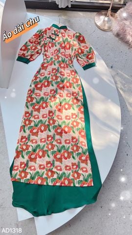 Áo Dài Nơ Nhí Phối Màu AD9002.1318 (áo lẻ)