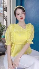 Áo Peplum Cổ Xéo A9468