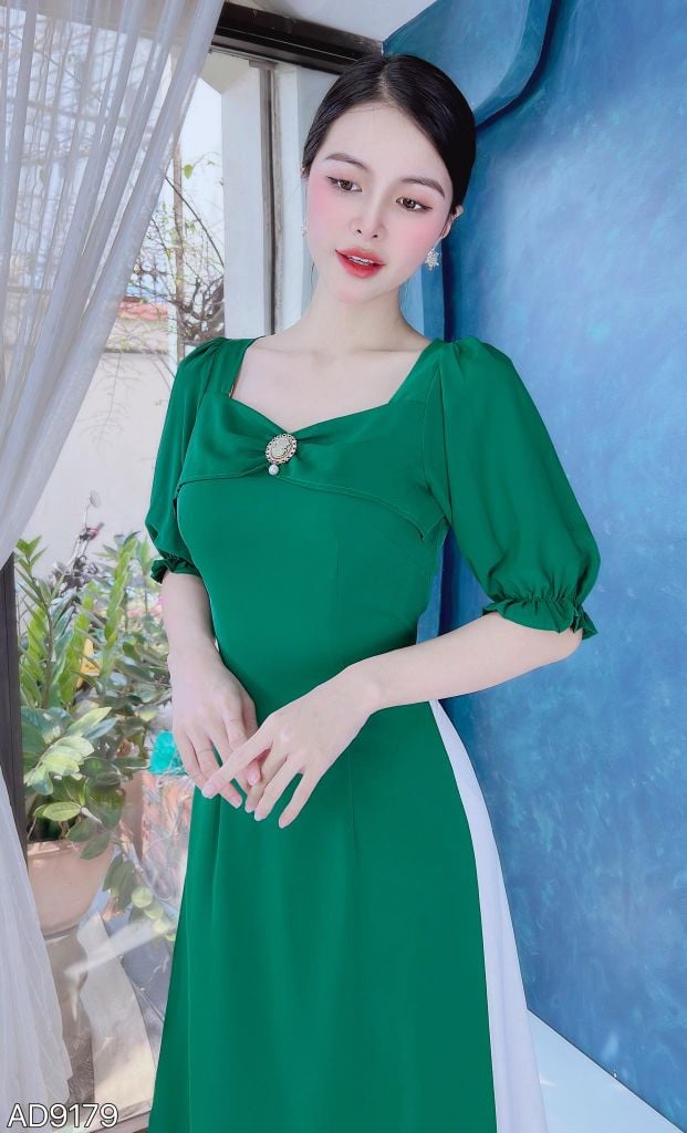 Áo Dài Tag Cô Gái AD9179 (áo lẻ)