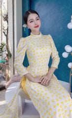 Áo Dài Mango Chấm Bi AD8010 (áo lẻ)