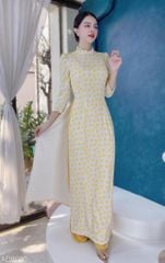 Áo Dài Mango Chấm Bi AD8010 (áo lẻ)