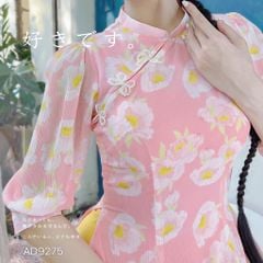 Áo Dài 4 Tà Nơ Pha Lê AD9003.9275 (áo lẻ)