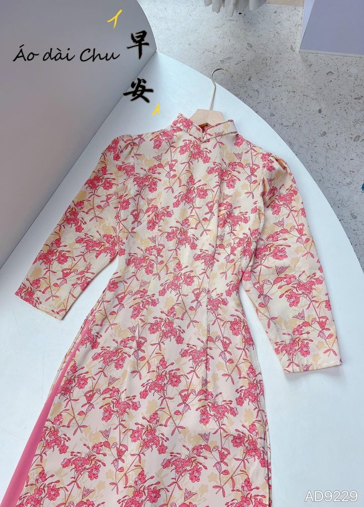 Áo Dài Thạch Anh TT Tay Bồng AD9229 (áo lẻ)