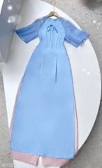 Áo Dài Tay Thêu Hoa Mai AD1323 (áo lẻ)